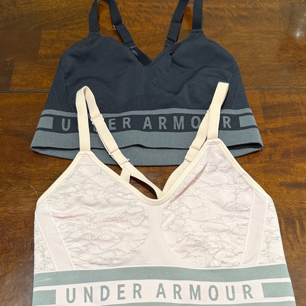 Under Armour Women's Sports Bralette Set - Black & Light Pink🩶